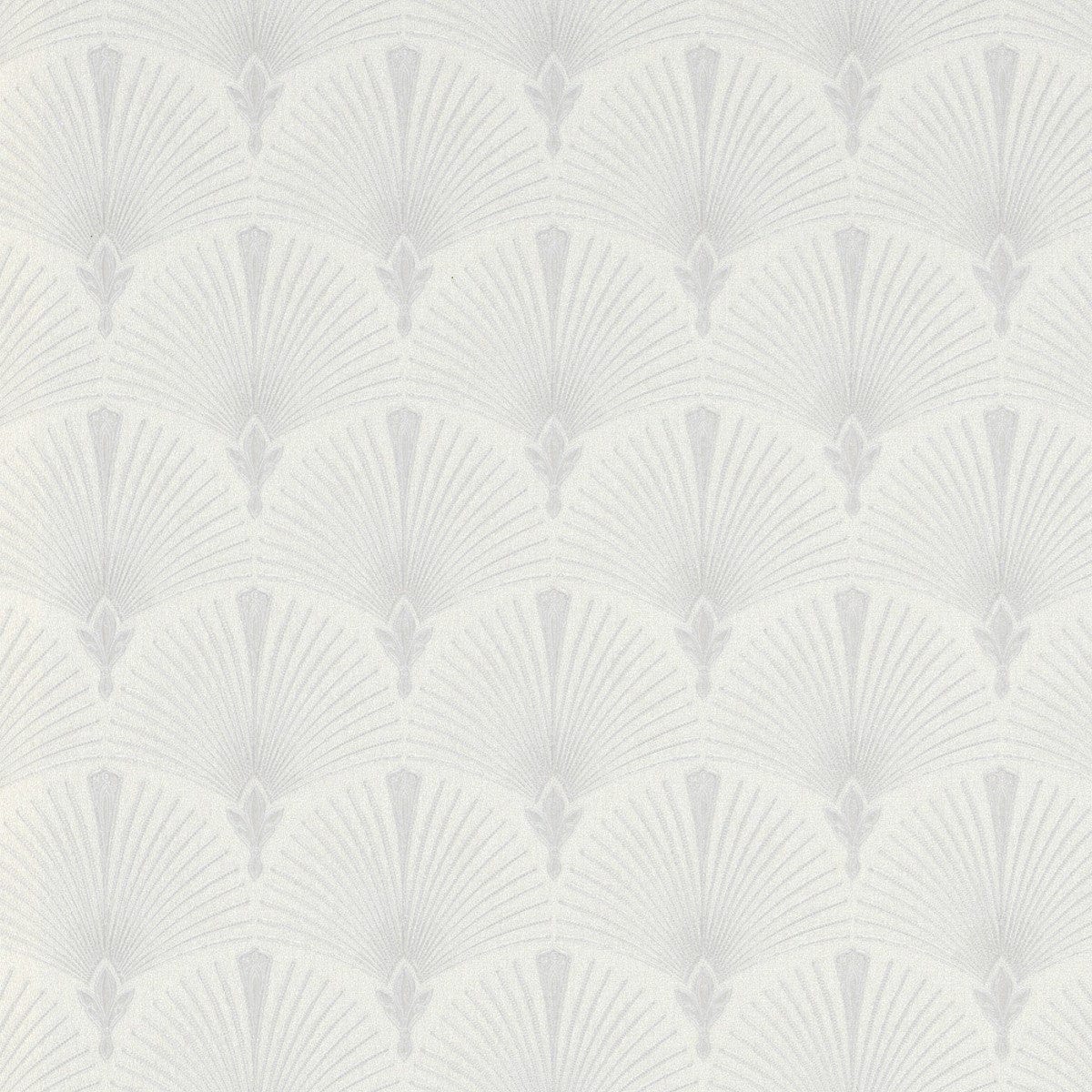 Tapetes ar Art Deco ornamentu: pāvu spalva sudrabā krāsā, 1034631 Erismann