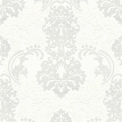 Tapetes ar baroka rakstu baltā krāsā, AS Creation 1302275 AS Creation