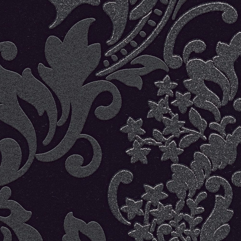 Tapetes ar baroka rakstu melnā krāsā, AS Creation 1302277 AS Creation