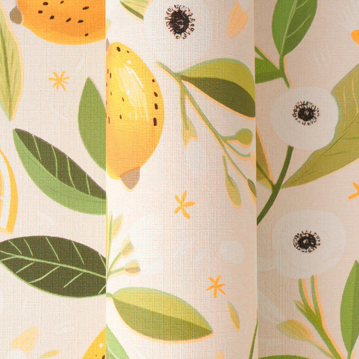 Tapetes ar citrusaugļiem - krēmkrāsa, dzeltena, zaļa - 3012214 AS Creation