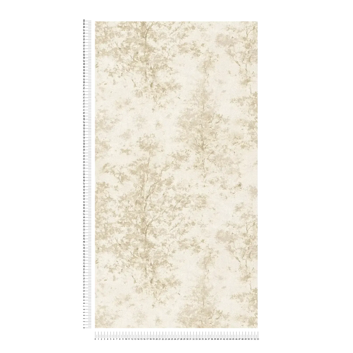 Tapetes ar dabīgu faktūru un abstraktām koku galotnēm – bēša - 3012703 AS Creation