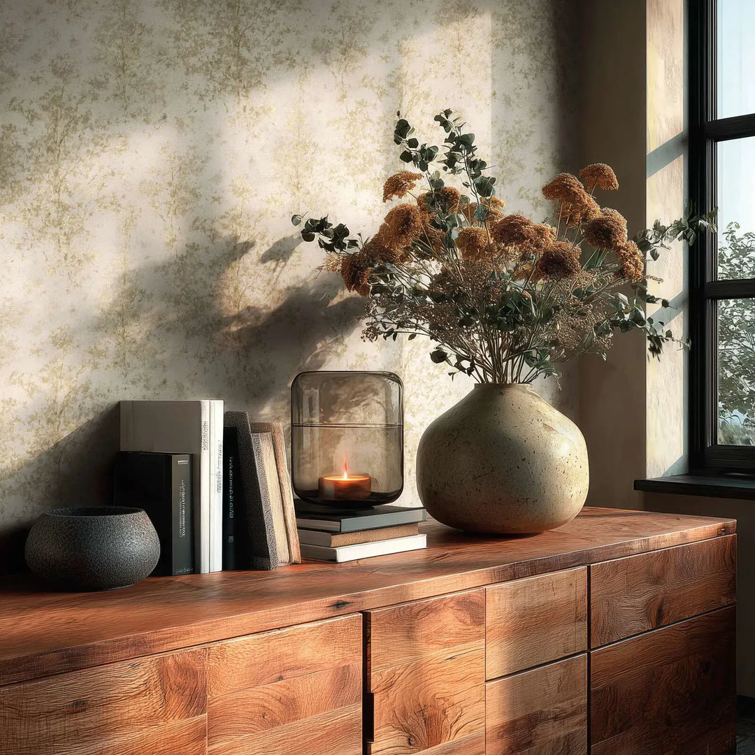 Tapetes ar dabīgu faktūru un abstraktām koku galotnēm – bēša - 3012703 AS Creation