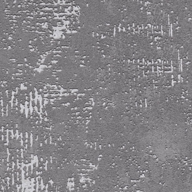Tapetes ar dekoratīva apmetuma izskatu tumši pelēkā krāsā, 1366344 AS Creation