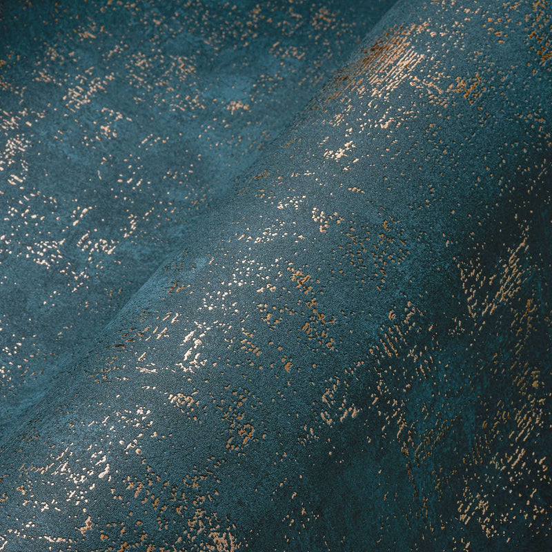 Tapetes ar dekoratīva apmetuma izskatu zilā krāsā, 1366346 AS Creation