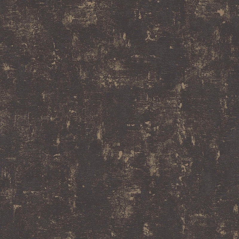 Tapetes ar dekoratīva apmetuma rakstu: melna, zelta, 1403553 AS Creation