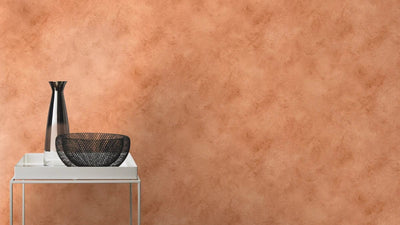 Tapetes ar dekoratīva apmetuma rakstu oranžā krāsā, RASCH 1456364 RASCH