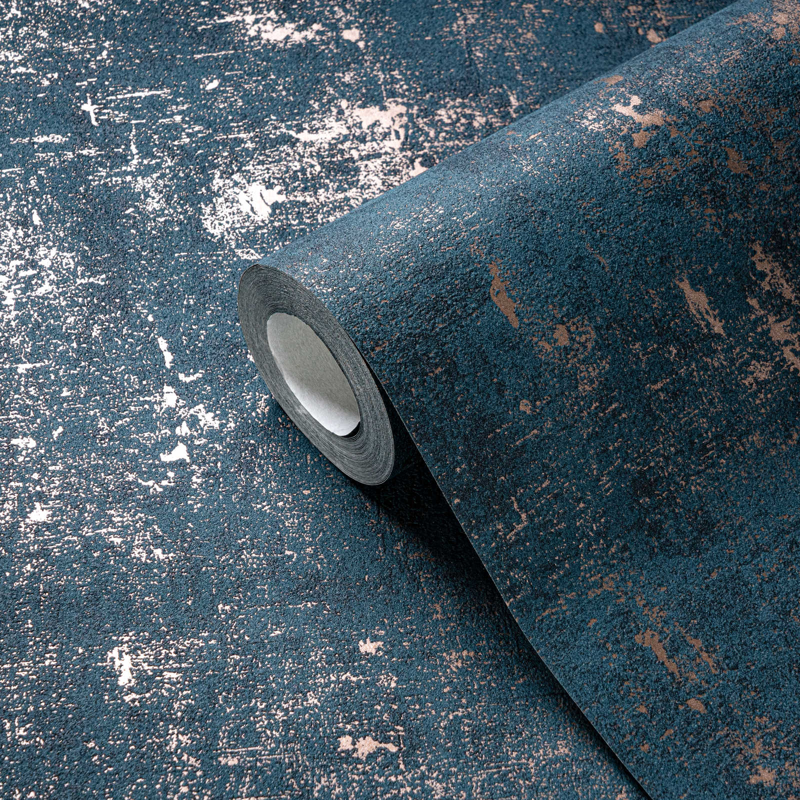 Wallpaper with decorative plaster pattern: dark blue, AS 395139 AS Creation