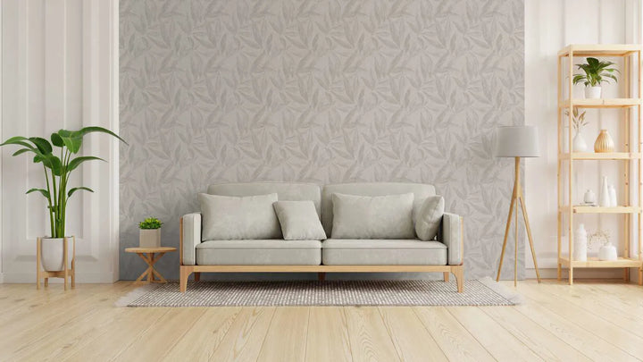 Pelēkas tapetes ar sudraba spalvām (3010664) AS Creation