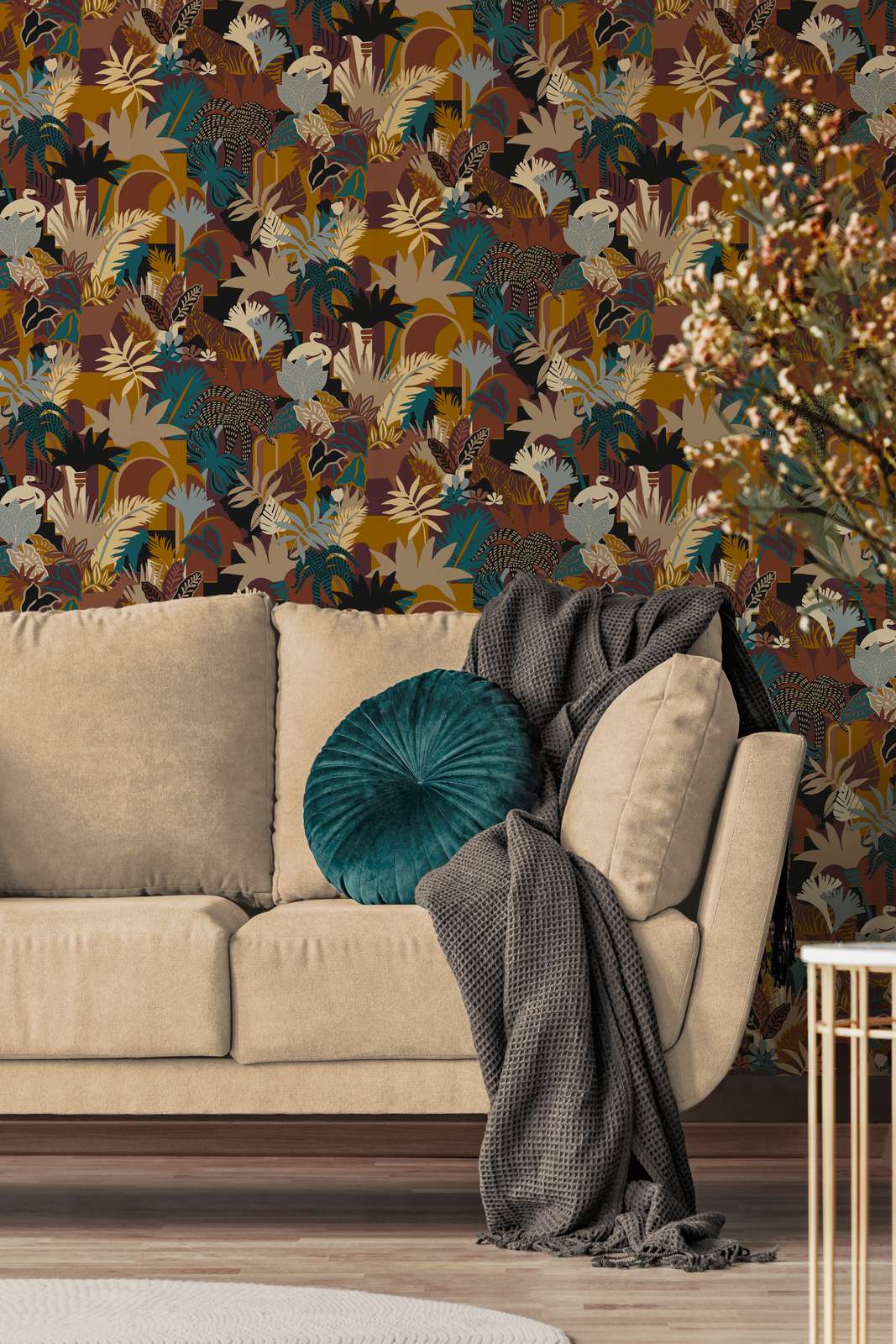 Tapetes ar dzīvniekiem džungļu stilā - daudzkrāsainas - 1373461 AS Creation