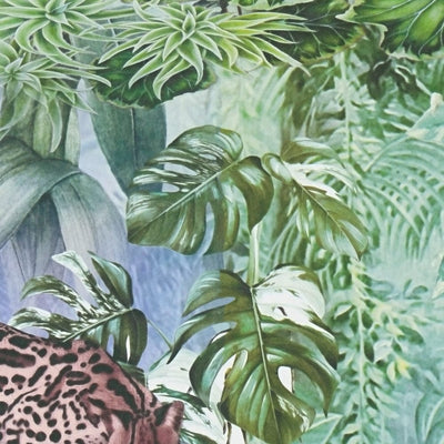Tapetes ar papagaiļiem un ziediem džungļos - zaļā, pelēkā - 1351540 AS Creation