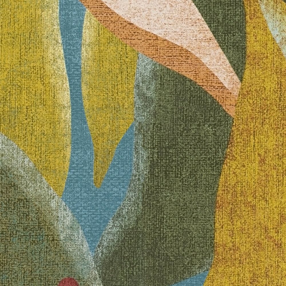 Tapetes ar eksotisku augu motīvu| zila, sarkana, zaļa - 3012467 AS Creation