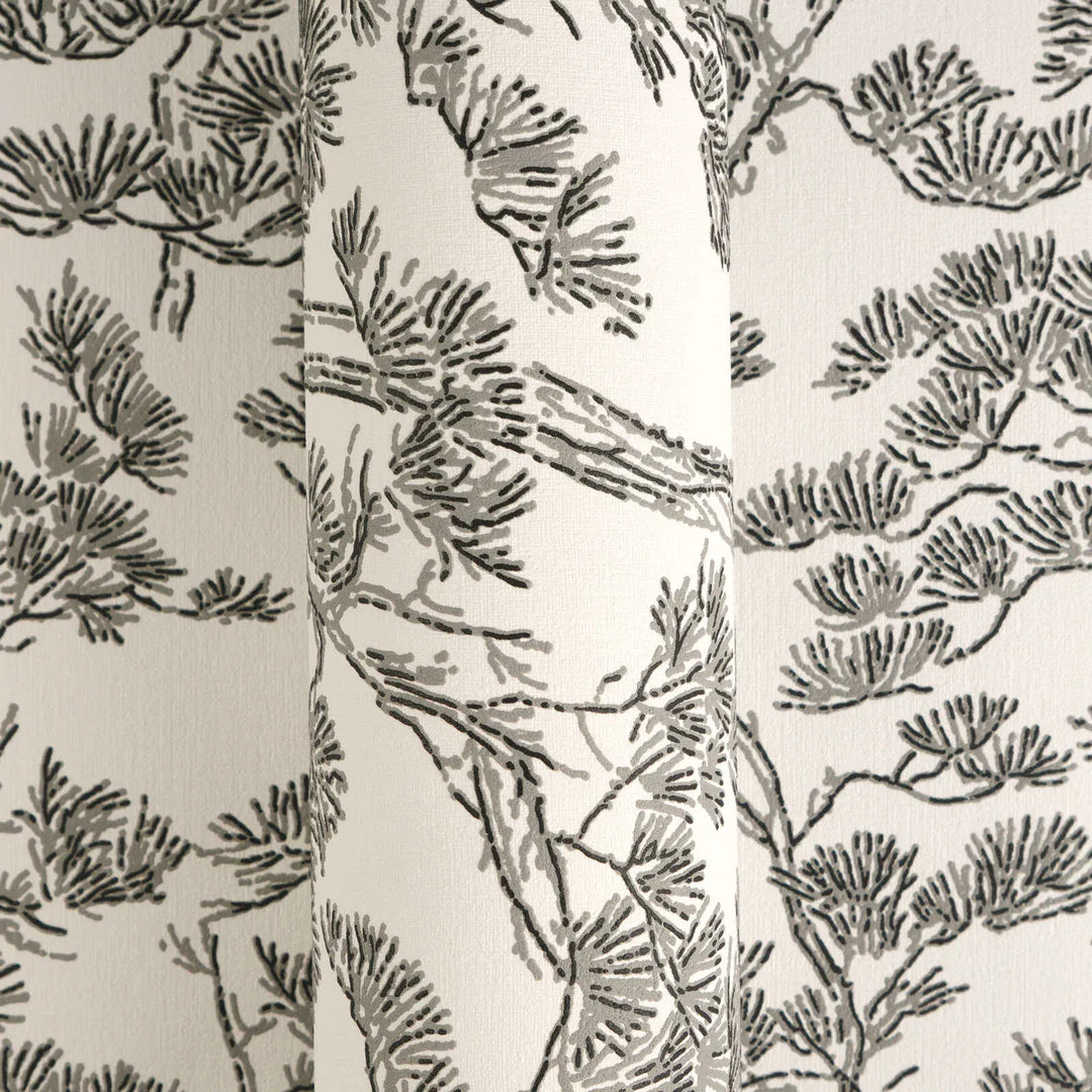 Tapetes ar elegantiem koku galotnēm,  melnbaltas - 3006777 AS Creation