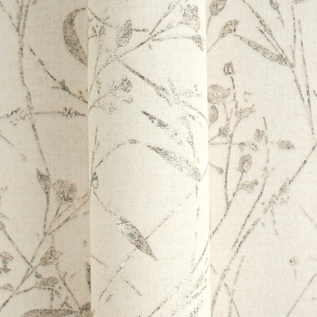 Tapetes ar elegantu augu un lapu dizainu - krēmkrāsa - 3007031 AS Creation