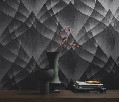 Tapetes ar elegantu ģeometrisko rakstu melnā krāsā, Erismann, 3752147 Erismann
