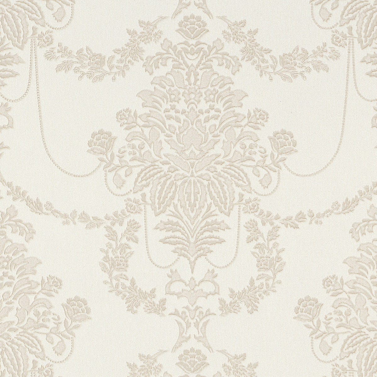 Tapetes ar ziedu rakstu kremkrāsā un perlamutra efektu, 1028702 Erismann