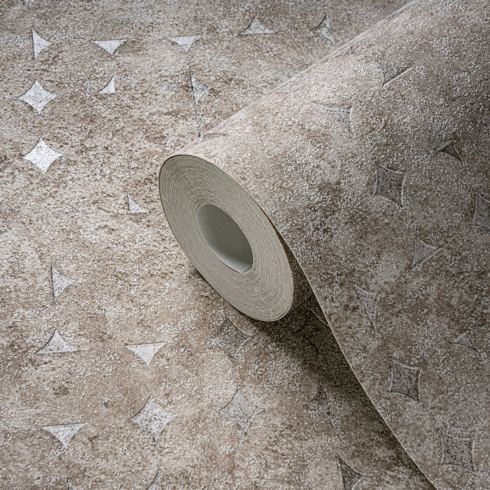 Tapetes ar ģeometriskām formām, nedaudz spīdīgas, zaļā krāsā, 396564 AS Creation