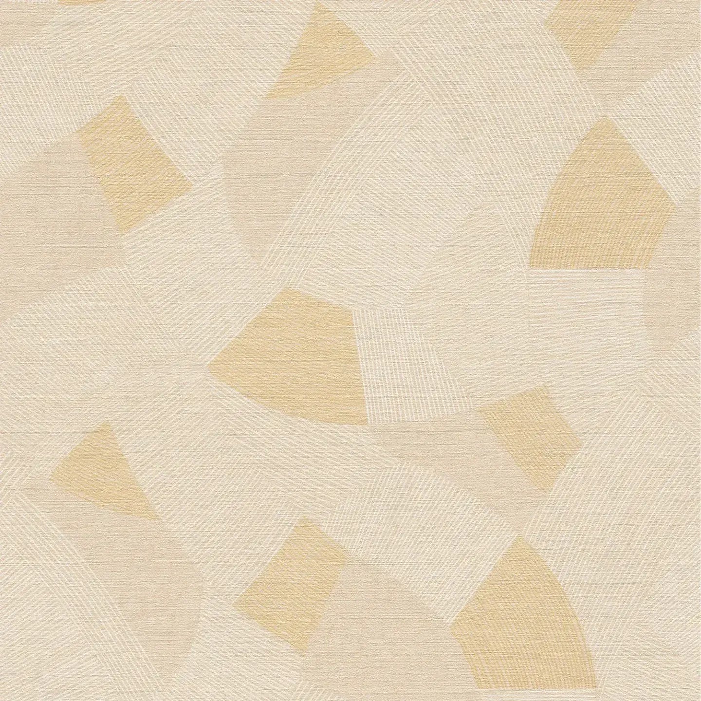 Detalizēts skats: bēšas tapetes ar ģeometriskiem elementiem un nedaudz spīdīgu virsmu. SKU: 3012061, AS Creation.