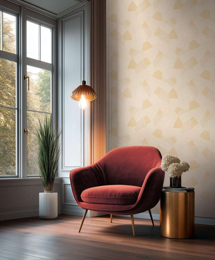 Tapetes ar ģeometriskiem elementiem, nedaudz spīdīgas | bēša - 3012061 AS Creation