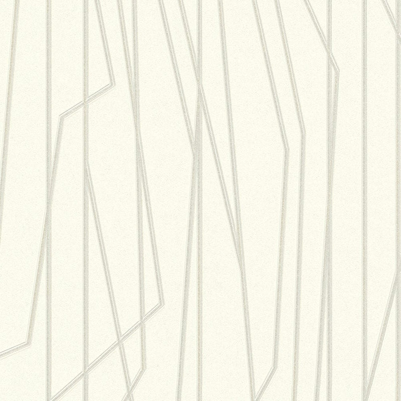 Modernas tapetes ar līnijām baltā krāsā 368783 AS Creation