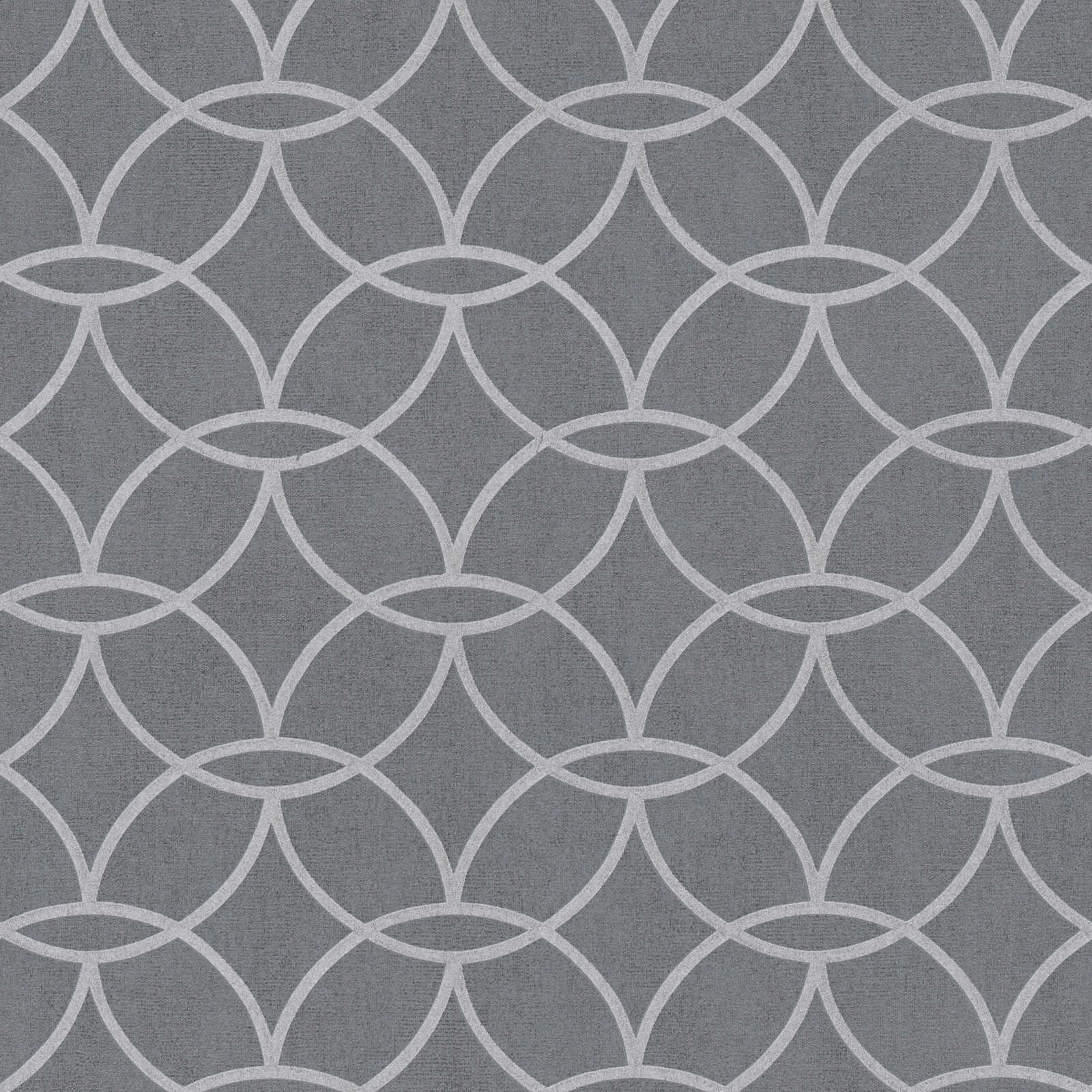 Tapetes ar ģeometrisko dizainu pelēka krāsā - 1335535 AS Creation