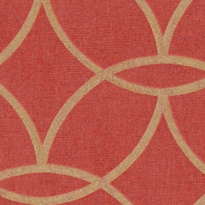 Tapetes ar ģeometrisko dizainu sarkanā un zeltā krāsā, 1335536 AS Creation