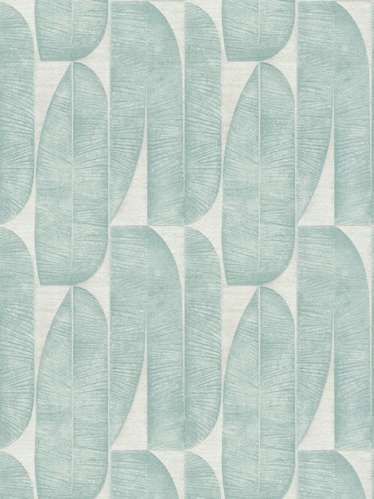 Tapetes skaistos toņos ar ģeometrisko rakstu tirkīzā krāsā, 396585 AS Creation