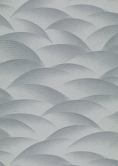 Tapetes ar ģeometrisko rakstu: viļņi sudrabā krāsā, Erismann, 3751655 Erismann