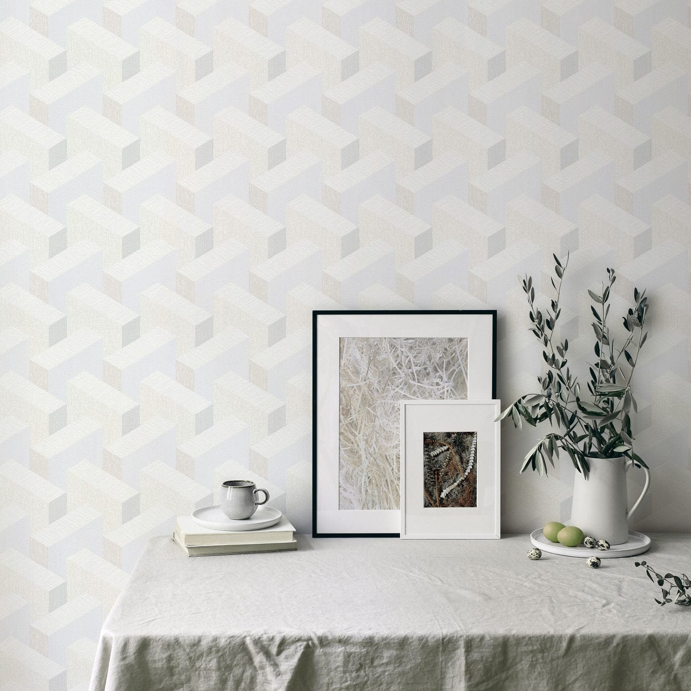 Tapetes ar ģeometrisku rakstu, ERISMANN, gaišos toņos - 3753606 Erismann