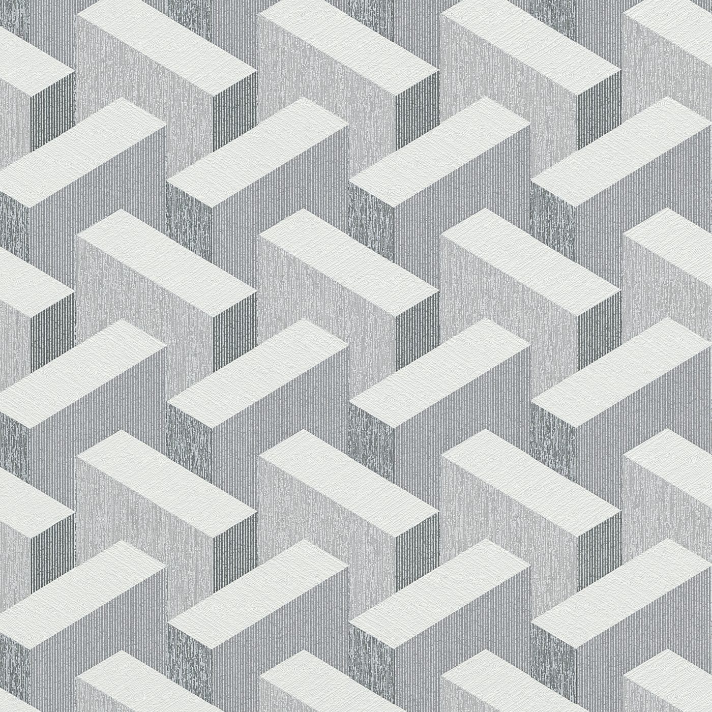 Tapetes ar ģeometrisku rakstu, ERISMANN, pelekā un baltā krāsā - 3753602 Erismann