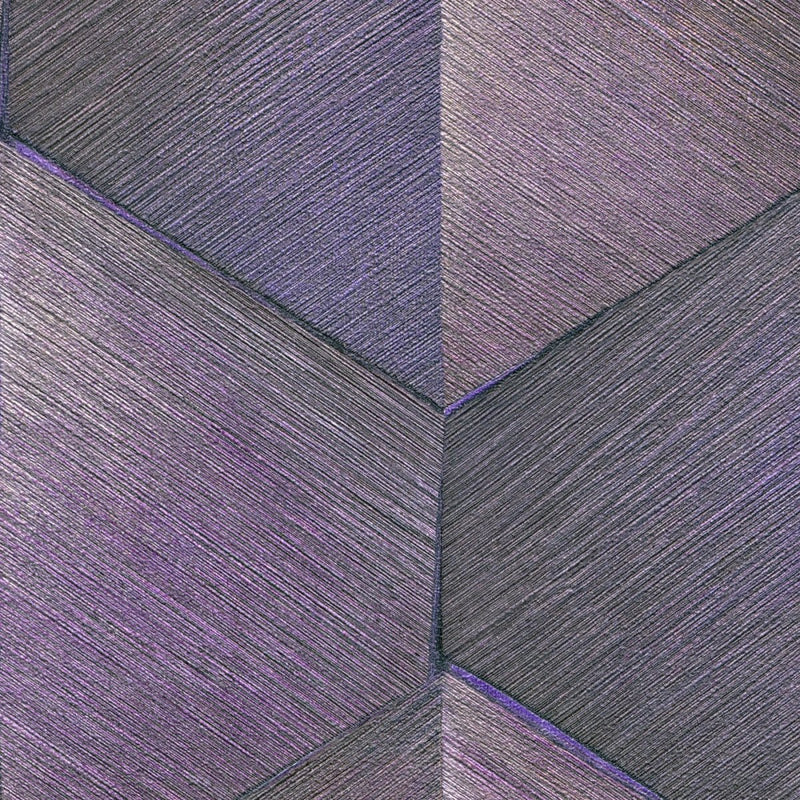 Tapetes ar grafisku 3D rakstu violetā krāsā, Erismann, 3751365 RASCH