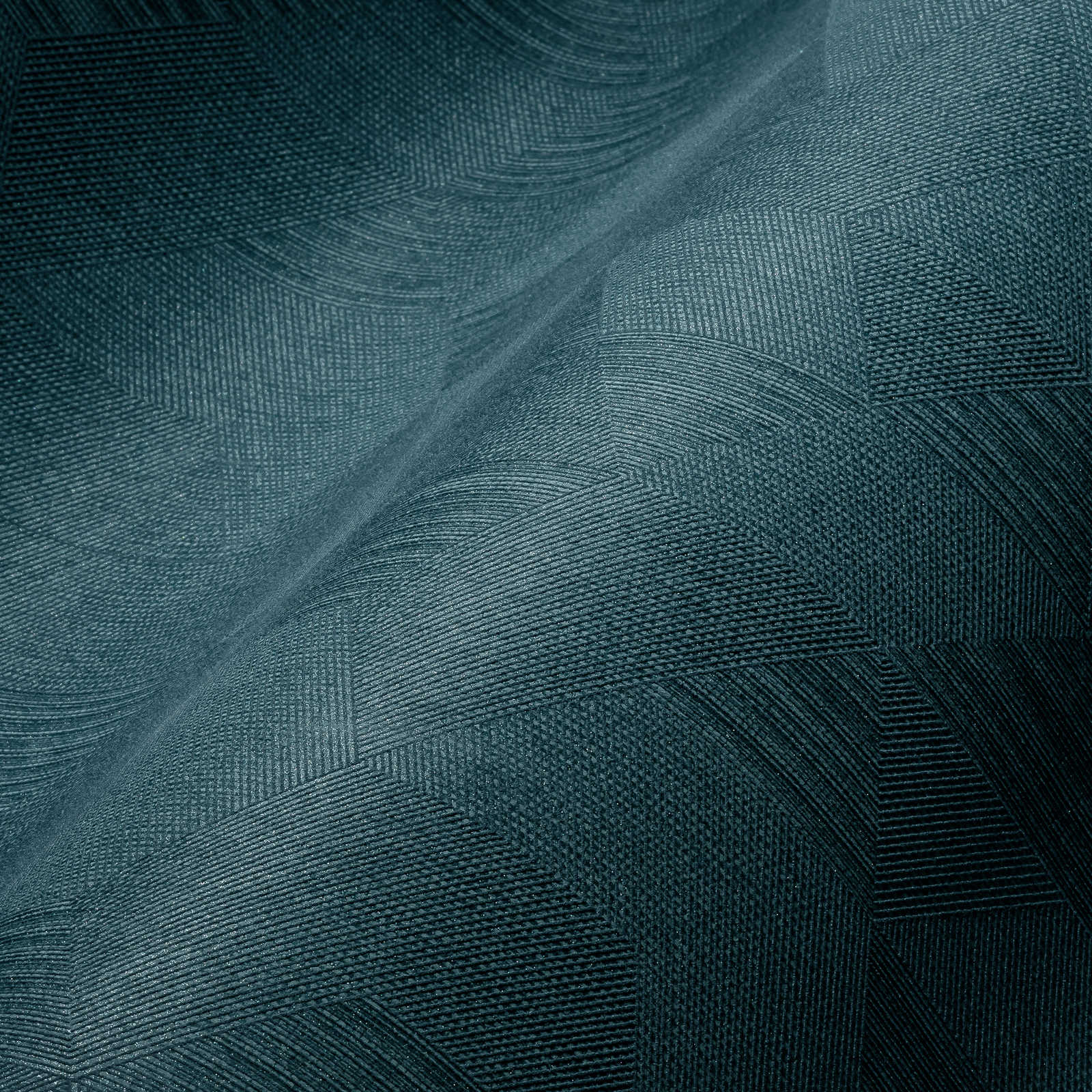 Tapetes ar grafisku rakstu zaļgani zilā krāsā -1335476 AS Creation