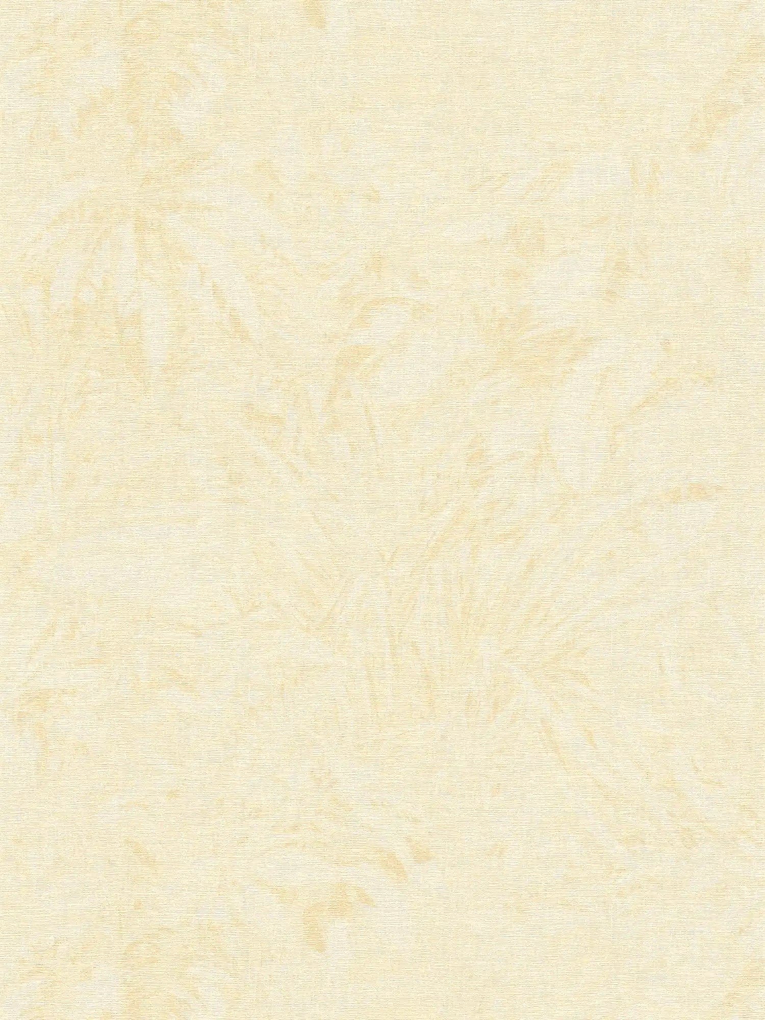Tapetes ar izbalējušām tipiskām lapām bēšos toņos, AS 395602 AS Creation