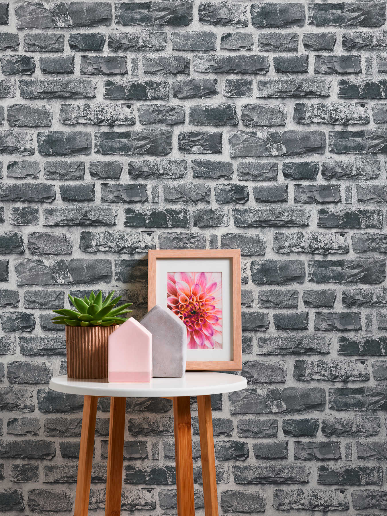 Tapetes ar ķieģeļu imitāciju tumšos toņos AS Creation 36140-4  AS Creation