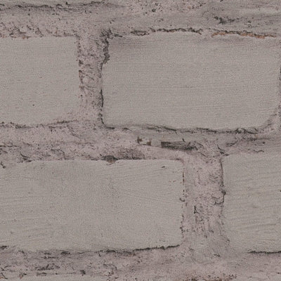 Tapetes ar ķieģeļu sienu krāsotu taupe krāsā, 1332577 AS Creation