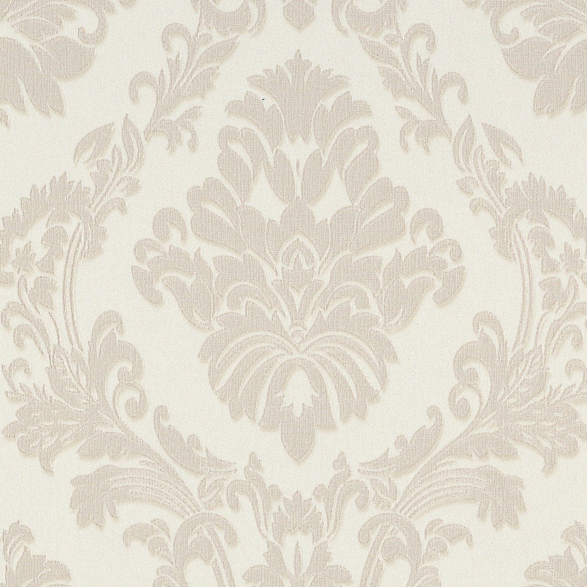 Tapetes ar damaskas motīvu un satīna izskatu, krēmkrāsā, 1028802 Erismann