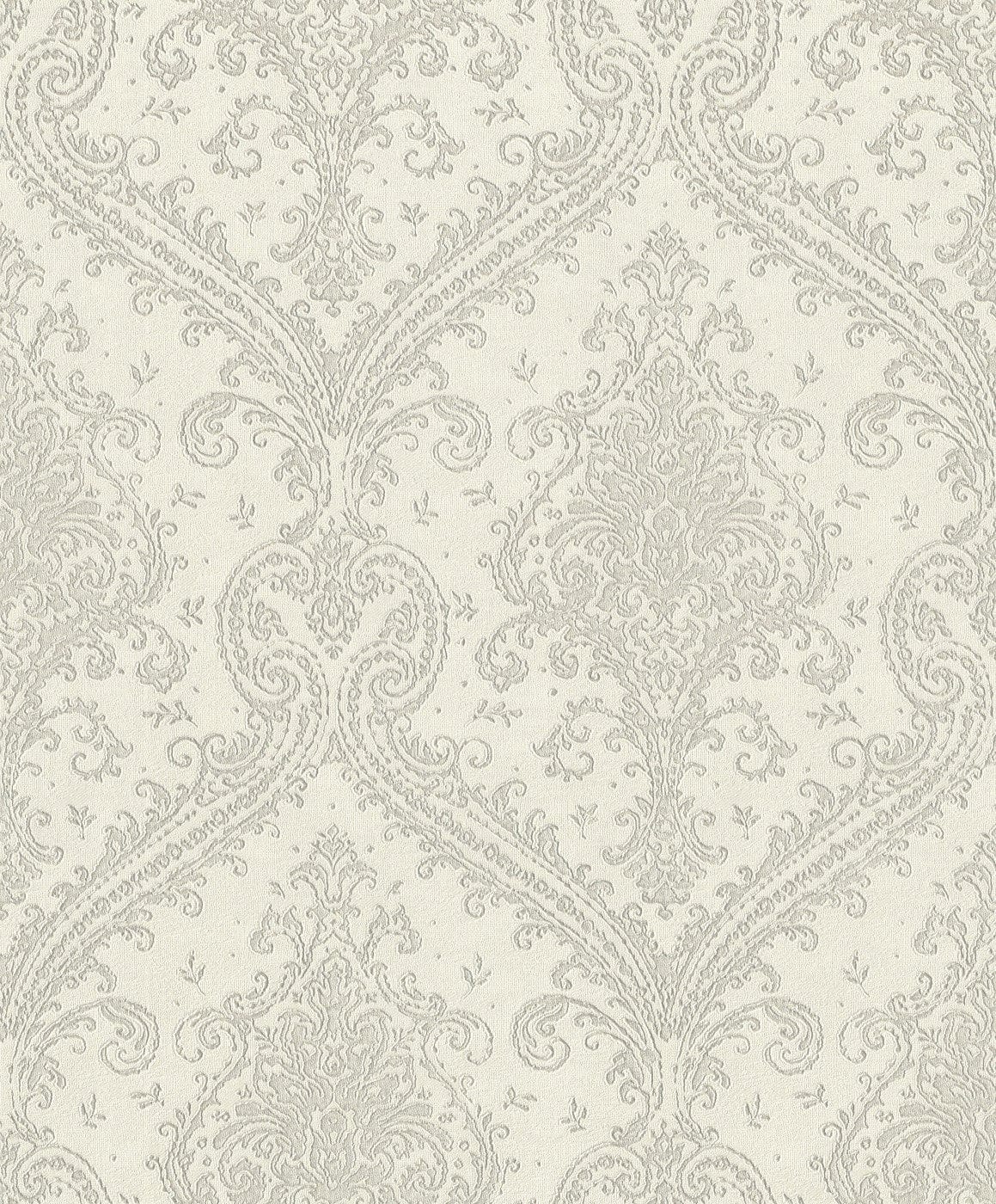Tapetes ar klasisku ornamentu gaiši pelēkā krāsā - RASCH 1465245 RASCH