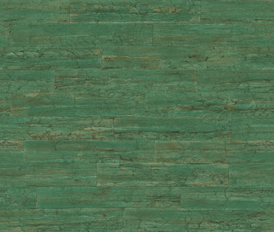 Tapetes ar koka dēlīšu tekstūru zaļā krāsā, RASCH, 2030730 RASCH