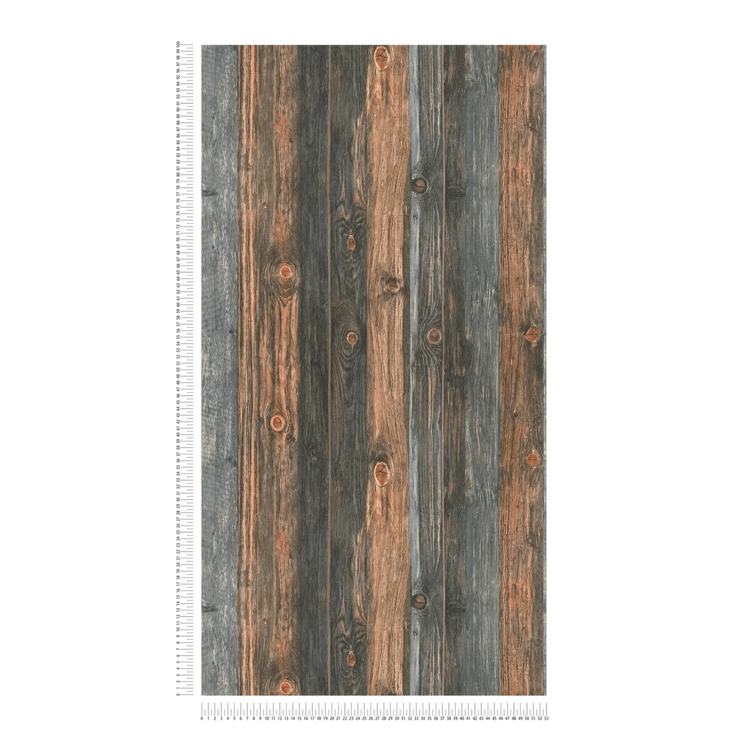 Tapetes ar koka imitāciju AS Creation 90861-2 brūnā krāsā AS Creation
