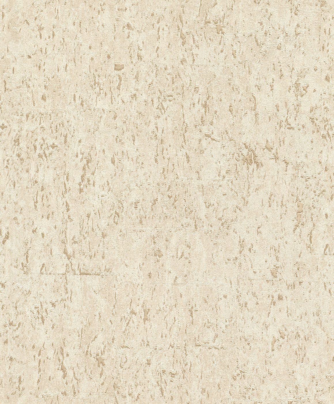 Tapetes ar korķa izskatu bēšā krāsā ar zelta patinu, RASCH, 538328 RASCH