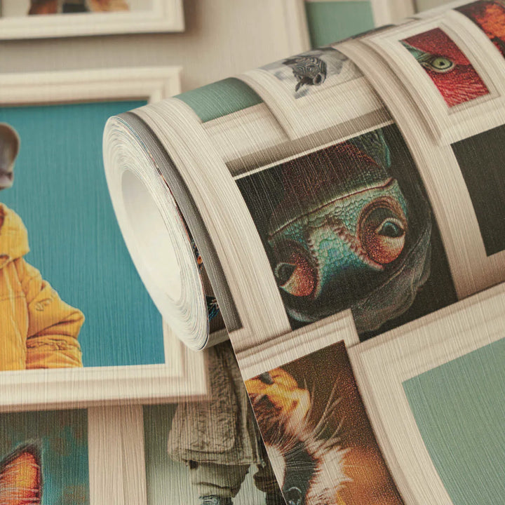 Tapetes ar kreativām fotokolāžām un  dzīvnieku portretiem - 3012502 AS Creation