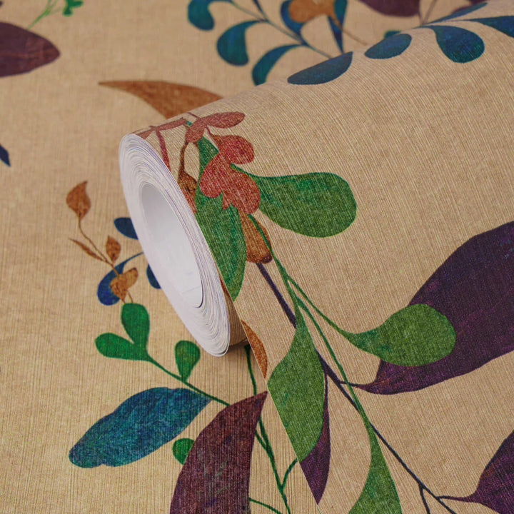 Tapetes ar lapām harmoniskā krāsu spēlē | brūna - 3012473 AS Creation