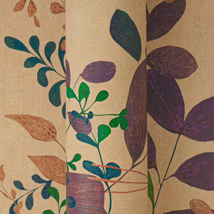 Tapetes ar lapām harmoniskā krāsu spēlē | brūna - 3012473 AS Creation