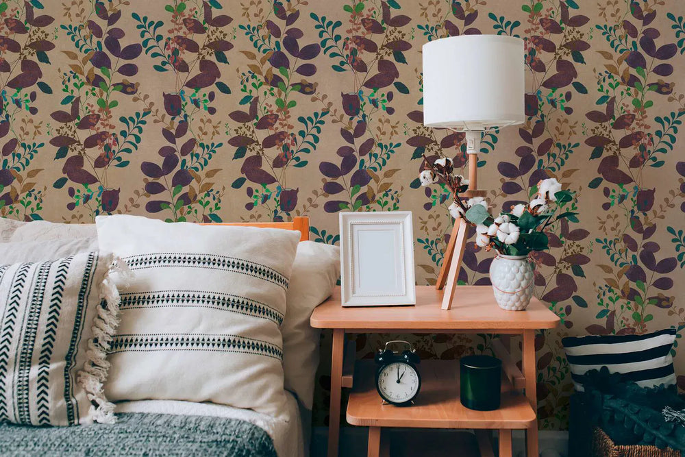 Tapetes ar lapām harmoniskā krāsu spēlē | brūna - 3012473 AS Creation