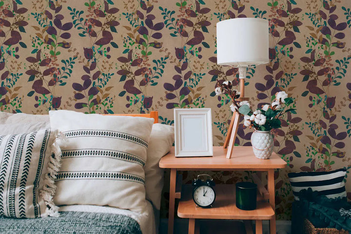 Tapetes ar lapām harmoniskā krāsu spēlē | brūna - 3012473 AS Creation