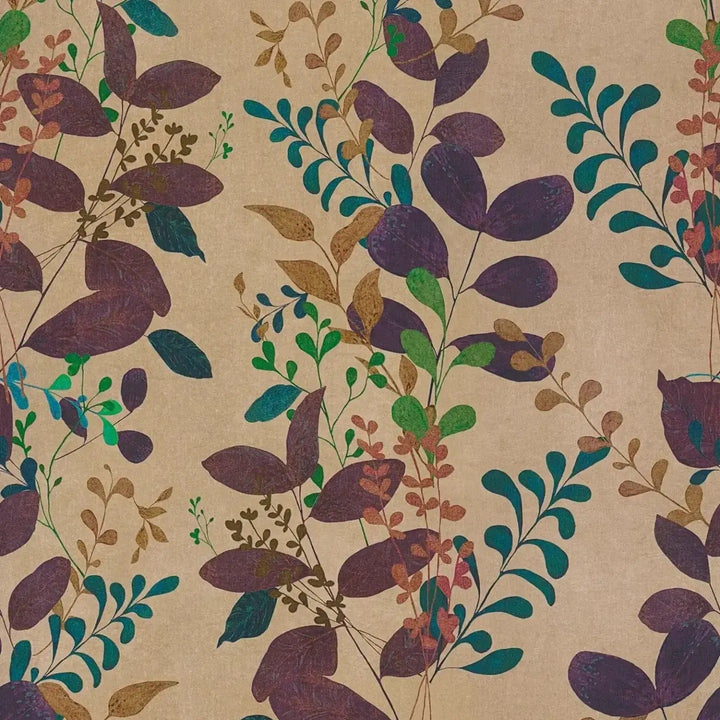 Tapetes ar lapām harmoniskā krāsu spēlē | brūna - 3012473 AS Creation