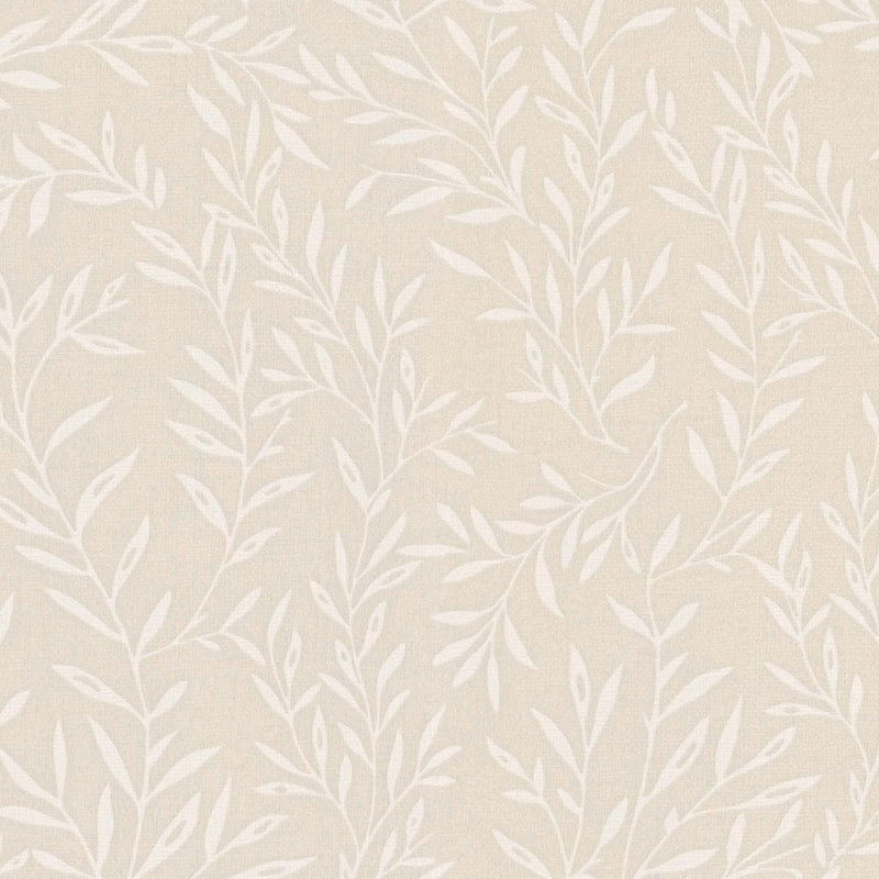 Cheap wallpaper with leaves in country style: beige - AS 390732 AS Creation