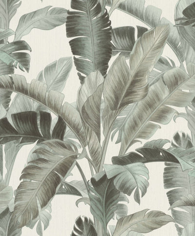 Tapetes ar lapām tropiskā stilā, zaļā krāsā, 2030144 Erismann