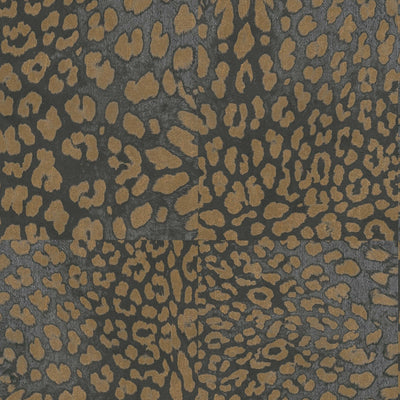 Tapetes ar leoparda rakstu mellnā un zeltā krāsā, AS Creation 1360322 AS Creation