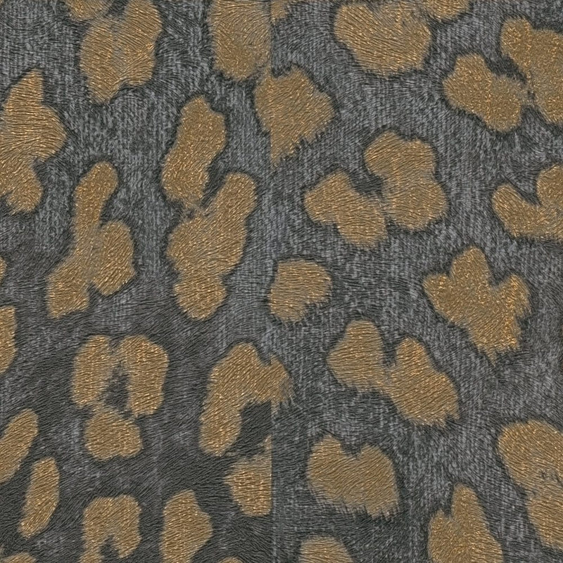 Tapetes ar leoparda rakstu mellnā un zeltā krāsā, AS Creation 1360322 AS Creation
