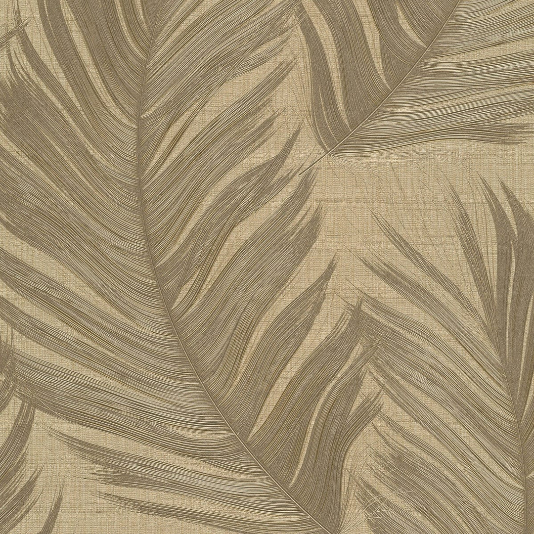 ERISMANN tapetes 4005756: Lielas lapas, zelta Erismann